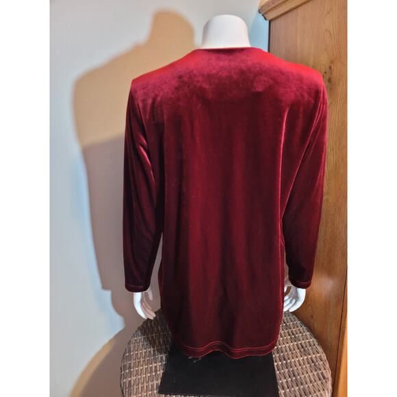 NATORIOUS Red Velvet Jacket Frog & Loop Sz Small  Kitschy Romantic Dopamine - Picture 5 of 10